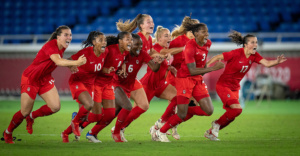 Canada wins the Women’s Football Final during the Tokyo 2020 Olympics. ©nickdidlick